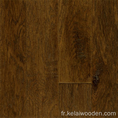 Plancher de bois franc massif vieilli en hickory